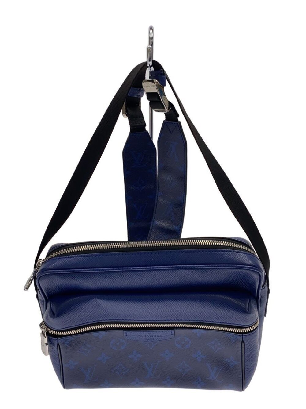 LOUIS VUITTON Outdoor Messenger Taigarama Shoulder Bag Blue Monogram